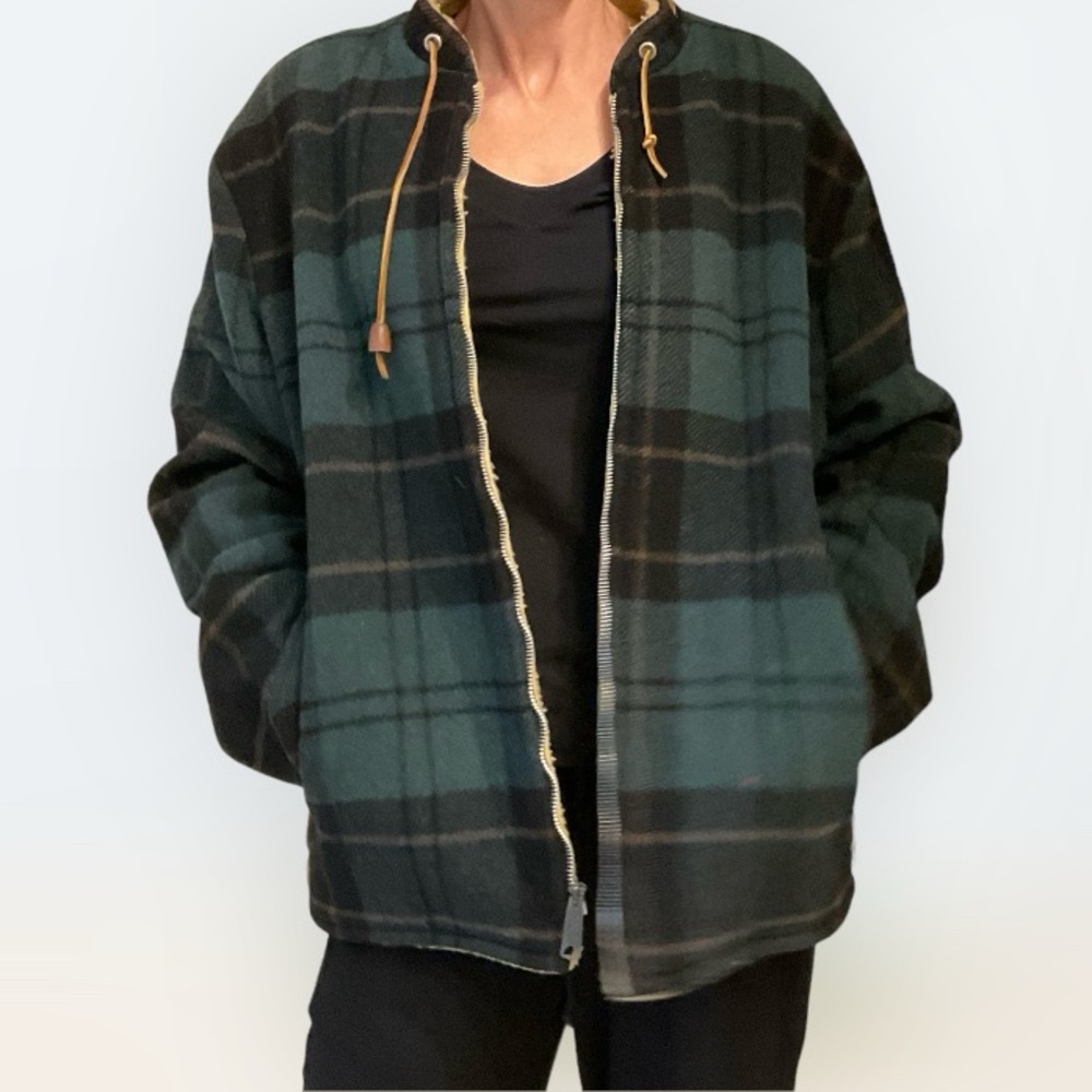 Vintage Jacket by Towncraft, Heavy Fleece Lining, Zip Front, Side Pockets, Sz S